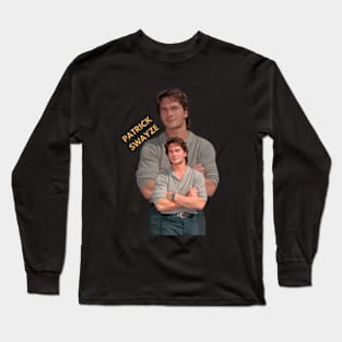 patrick swayze  90s style retro vintage 80s gifts Long Sleeve T-Shirt